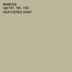 #BBB798 - Heathered Gray Color Image