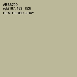 #BBB799 - Heathered Gray Color Image