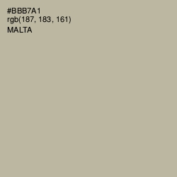 #BBB7A1 - Malta Color Image