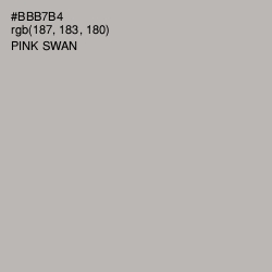 #BBB7B4 - Pink Swan Color Image