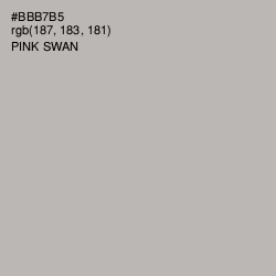 #BBB7B5 - Pink Swan Color Image