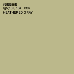 #BBB88B - Heathered Gray Color Image