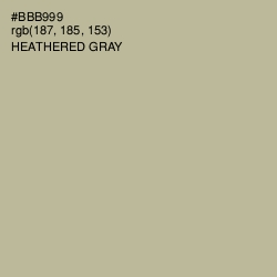 #BBB999 - Heathered Gray Color Image