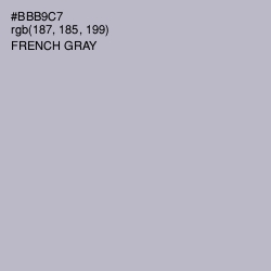 #BBB9C7 - French Gray Color Image