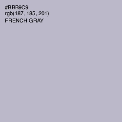 #BBB9C9 - French Gray Color Image