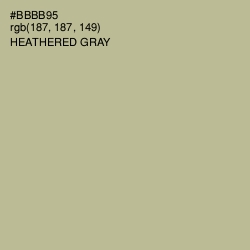 #BBBB95 - Heathered Gray Color Image