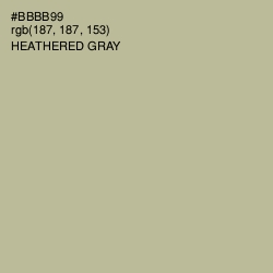 #BBBB99 - Heathered Gray Color Image