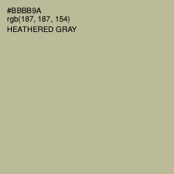 #BBBB9A - Heathered Gray Color Image