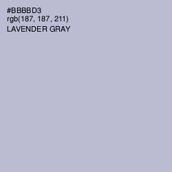 #BBBBD3 - Lavender Gray Color Image