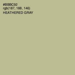 #BBBC92 - Heathered Gray Color Image