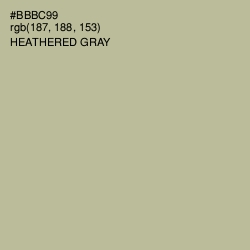 #BBBC99 - Heathered Gray Color Image