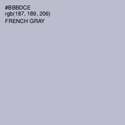 #BBBDCE - French Gray Color Image