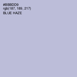 #BBBDD9 - Blue Haze Color Image
