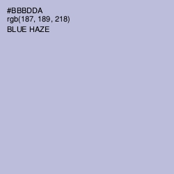 #BBBDDA - Blue Haze Color Image