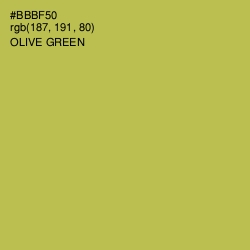 #BBBF50 - Olive Green Color Image