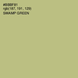 #BBBF81 - Swamp Green Color Image