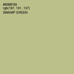 #BBBF89 - Swamp Green Color Image