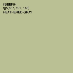 #BBBF94 - Heathered Gray Color Image