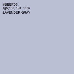 #BBBFD5 - Lavender Gray Color Image