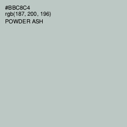 #BBC8C4 - Powder Ash Color Image