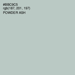 #BBC9C5 - Powder Ash Color Image