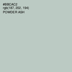 #BBCAC2 - Powder Ash Color Image