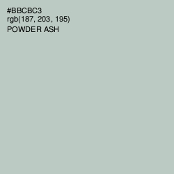 #BBCBC3 - Powder Ash Color Image