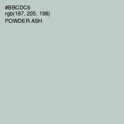 #BBCDC6 - Powder Ash Color Image