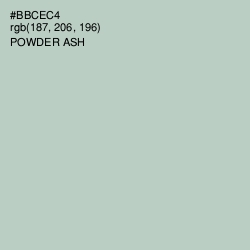 #BBCEC4 - Powder Ash Color Image