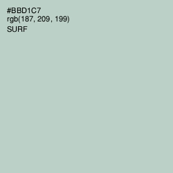 #BBD1C7 - Surf Color Image