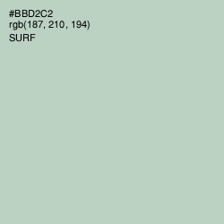 #BBD2C2 - Surf Color Image