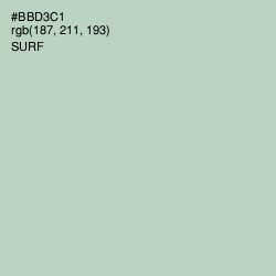 #BBD3C1 - Surf Color Image