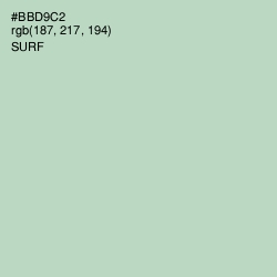 #BBD9C2 - Surf Color Image