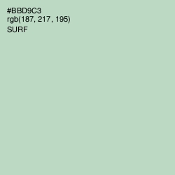 #BBD9C3 - Surf Color Image