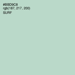 #BBD9C8 - Surf Color Image
