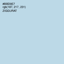 #BBD9E7 - Ziggurat Color Image