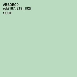 #BBDBC0 - Surf Color Image