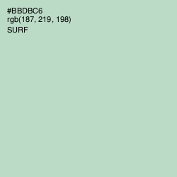 #BBDBC6 - Surf Color Image