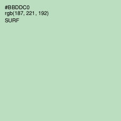 #BBDDC0 - Surf Color Image