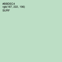 #BBDEC4 - Surf Color Image