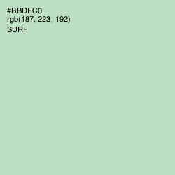 #BBDFC0 - Surf Color Image