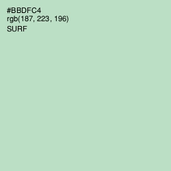 #BBDFC4 - Surf Color Image