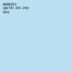 #BBE0F2 - Sail Color Image