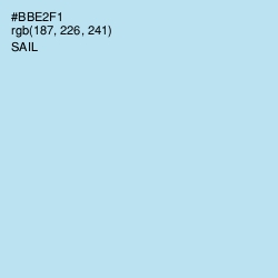 #BBE2F1 - Sail Color Image