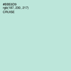#BBE6D9 - Cruise Color Image