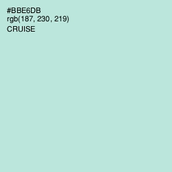 #BBE6DB - Cruise Color Image