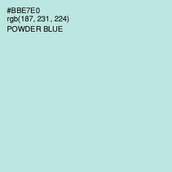 #BBE7E0 - Powder Blue Color Image