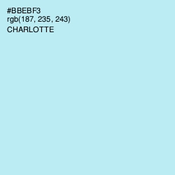 #BBEBF3 - Charlotte Color Image
