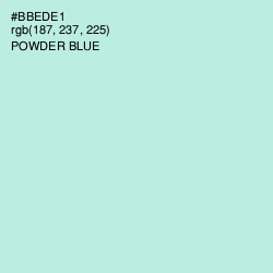 #BBEDE1 - Powder Blue Color Image