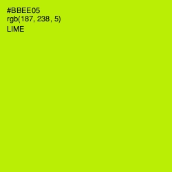#BBEE05 - Lime Color Image